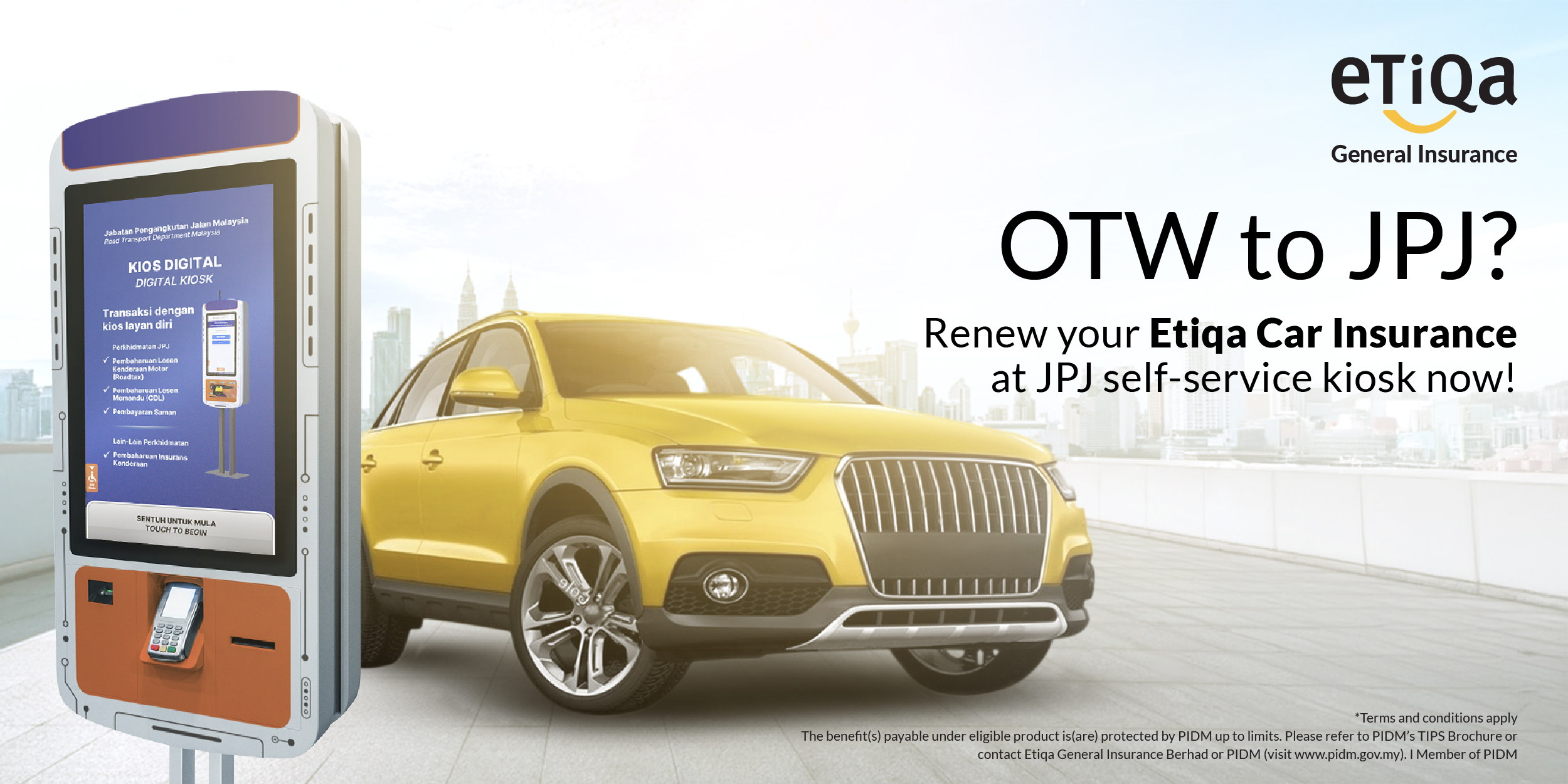 renew car insurance at jpj kiosk